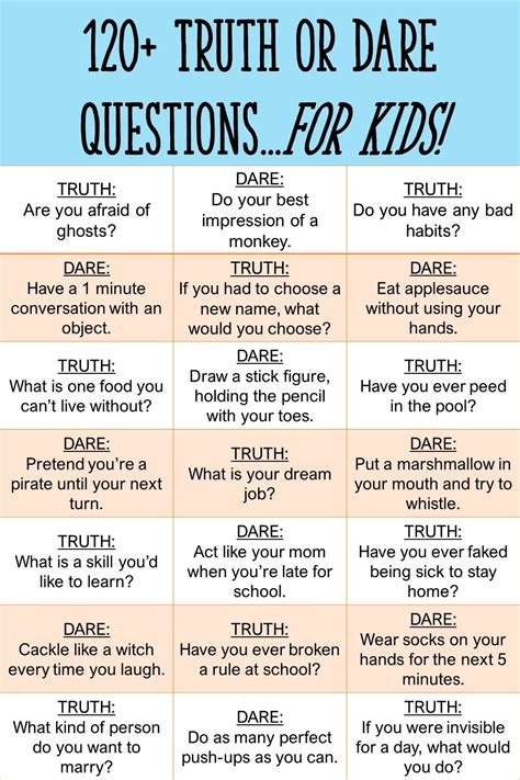 embarrassing dares|215 Best Truth or Dare Questions for Game Night .